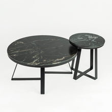 Load image into Gallery viewer, Iseo Black Mable Nesting Table