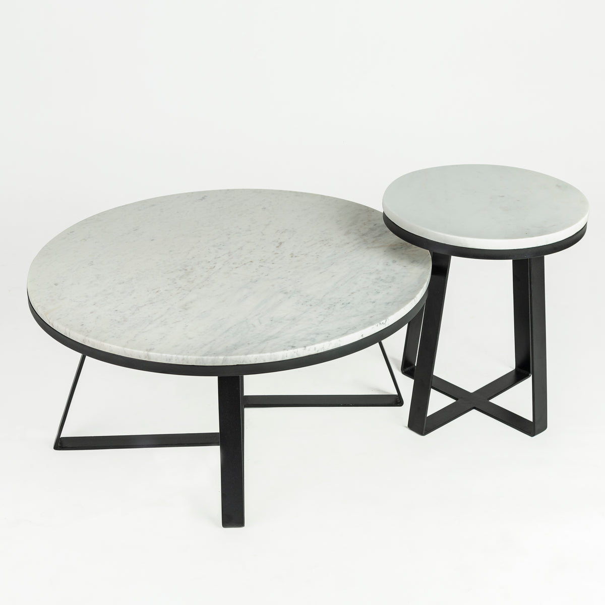 Iseo White Mable Nesting Table