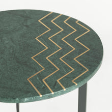 Load image into Gallery viewer, Zupo Marble Side Table with Brass Inlay