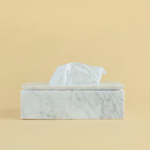 Load image into Gallery viewer, Bianco Marble Tissue Box