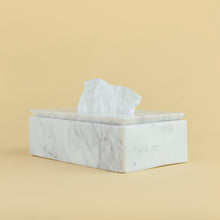 Load image into Gallery viewer, Bianco Marble Tissue Box