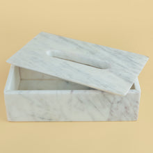 Load image into Gallery viewer, Bianco Marble Tissue Box
