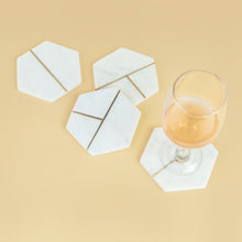 Load image into Gallery viewer, Hexa Marble Coasters