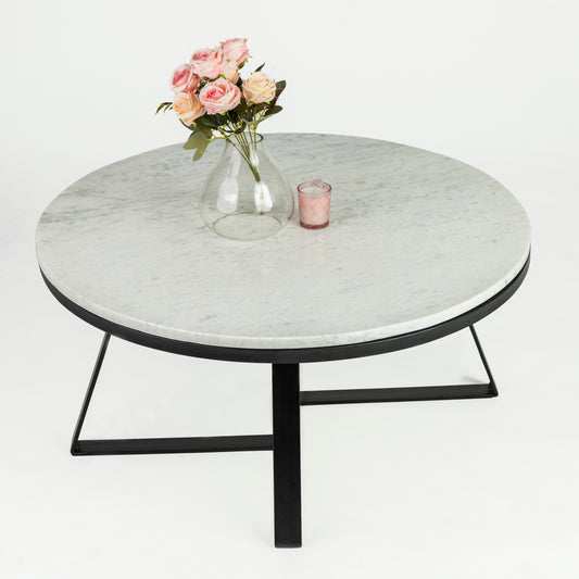 Iseo White Mable Coffee Table