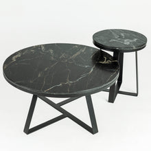 Load image into Gallery viewer, Iseo Black Mable Nesting Table
