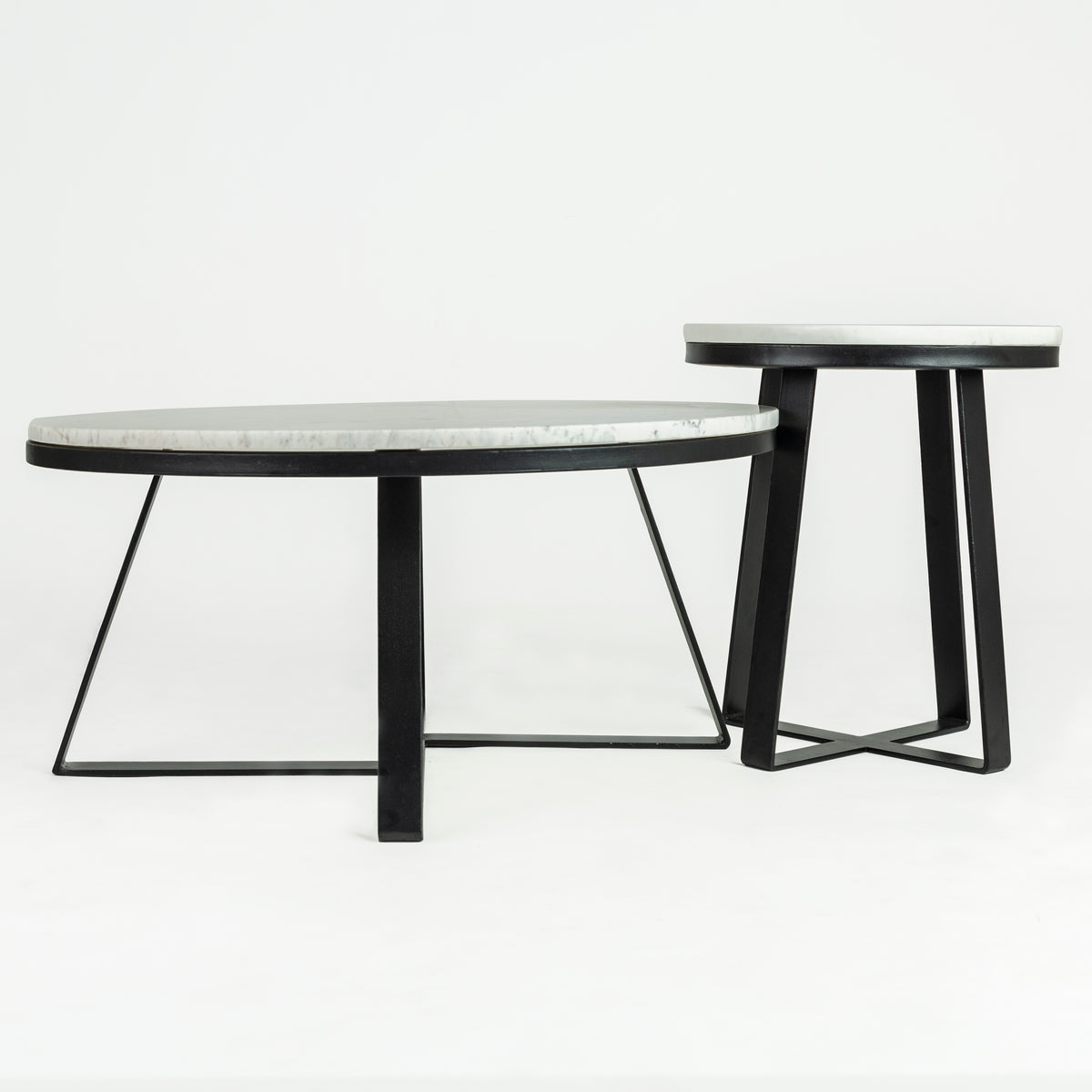 Iseo White Mable Nesting Table