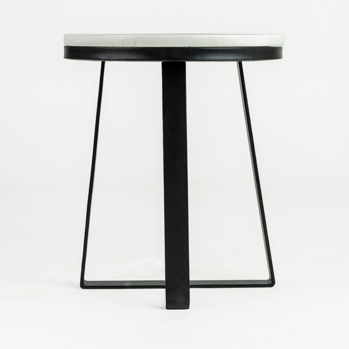 Iseo White Marble End Table