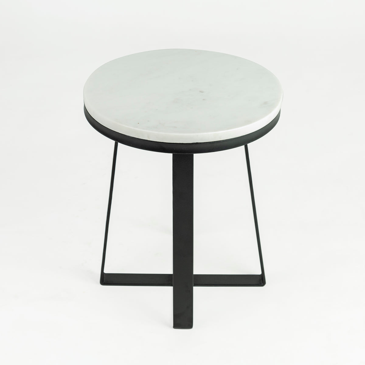 Iseo White Marble End Table