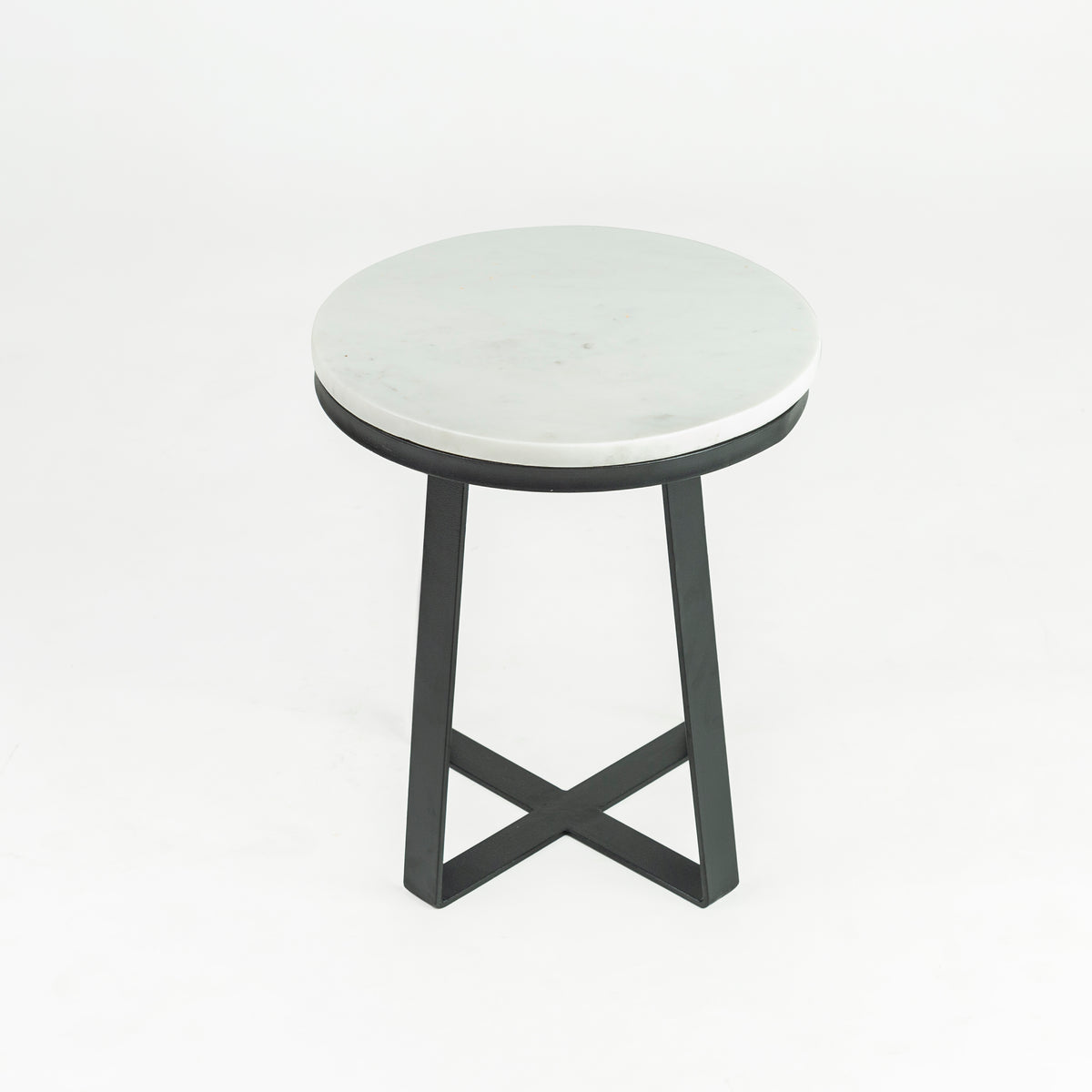Iseo White Marble End Table