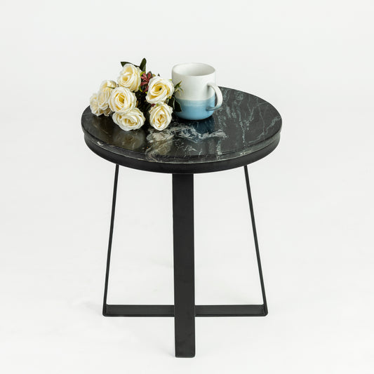 Iseo Black Marble End Table