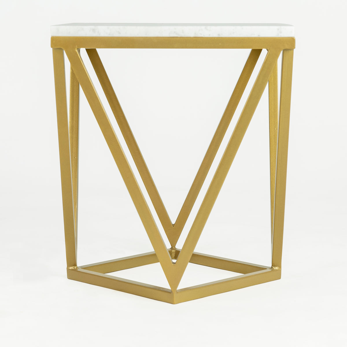 Stella White Marble End Table