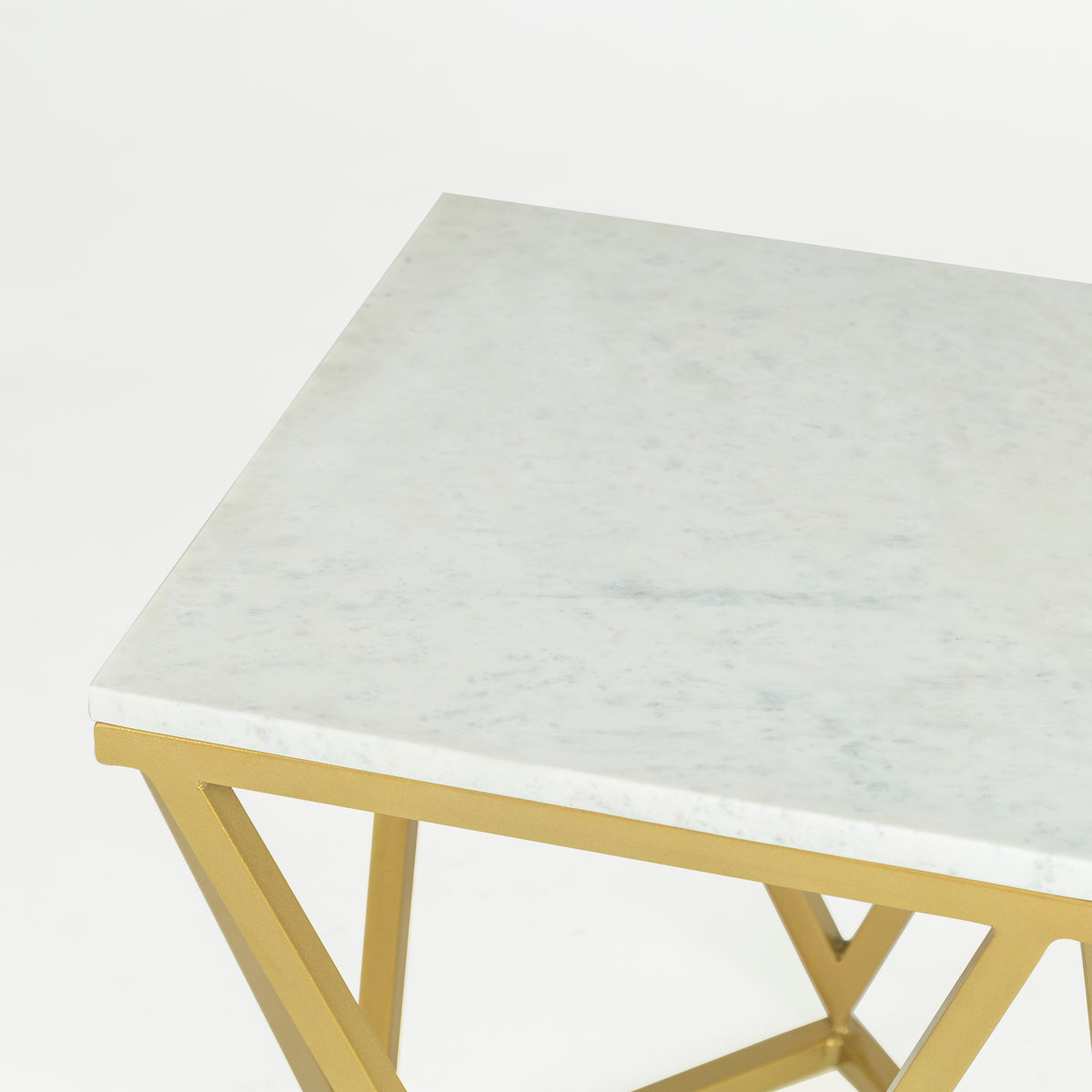 Stella White Marble End Table