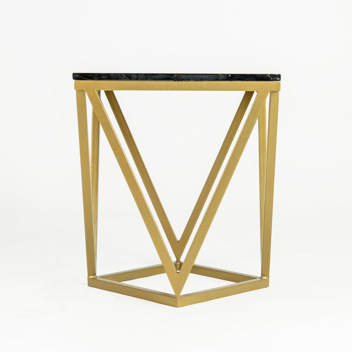 Stella Black Marble End Table