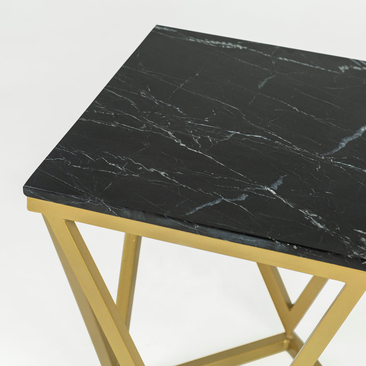 Stella Black Marble End Table