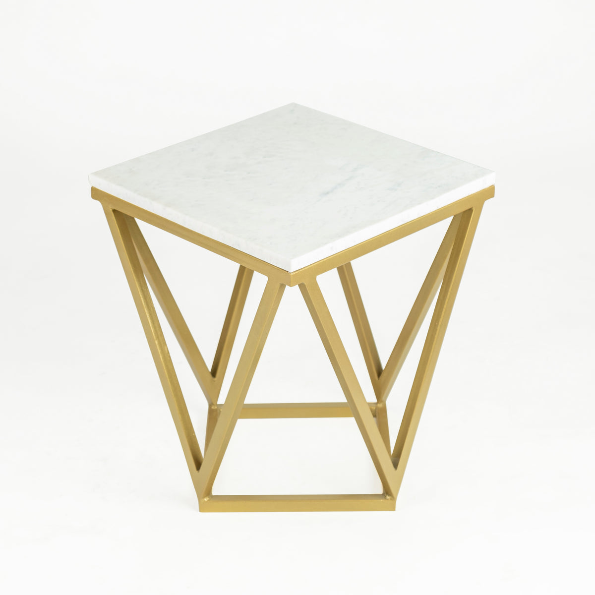 Stella White Marble End Table