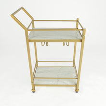 Load image into Gallery viewer, Leopold Marble Bar Cart
