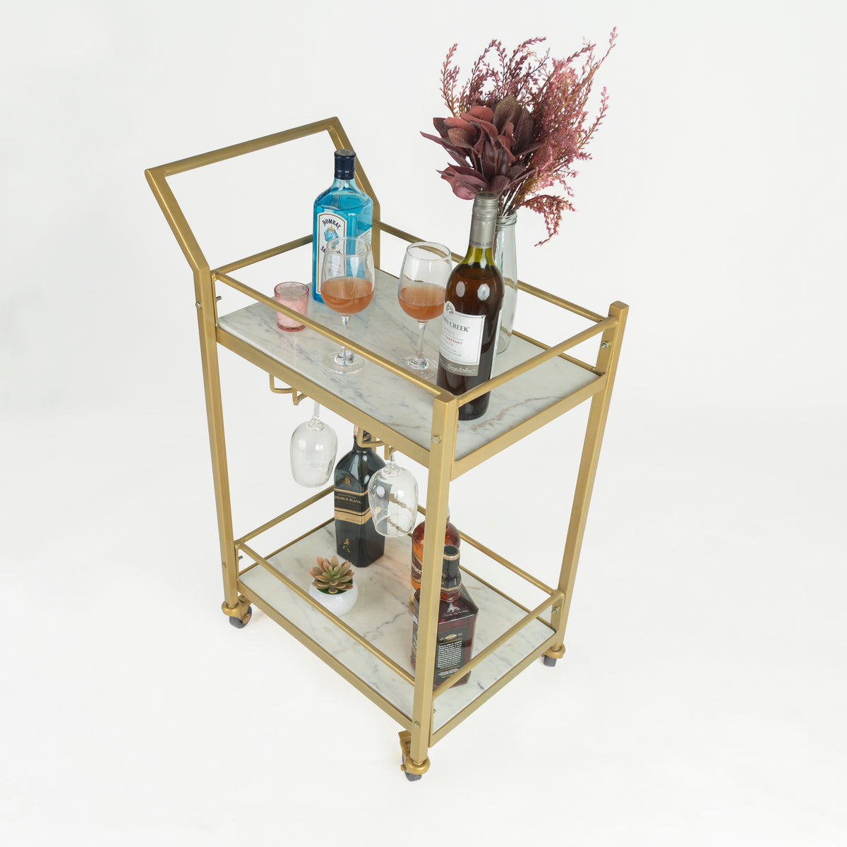 Leopold Marble Bar Cart