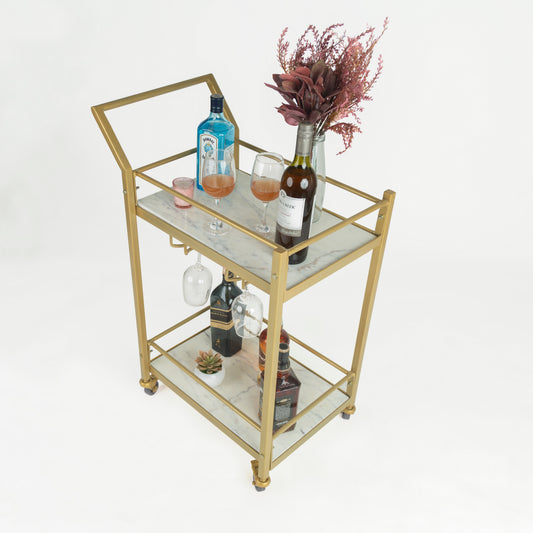 Leopold Marble Bar Cart