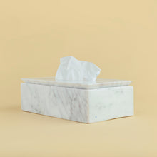 Load image into Gallery viewer, Bianco Marble Tissue Box
