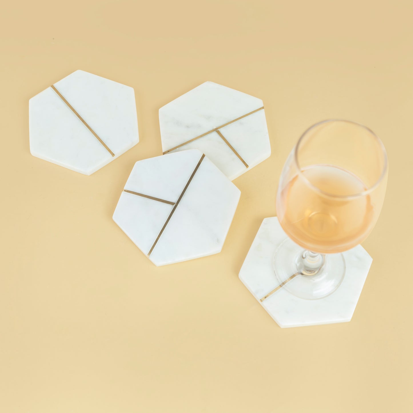 Hexa Marble Coasters