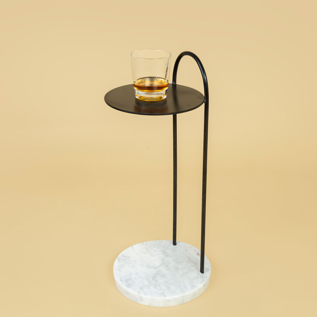 Blanc Marble Drink Table